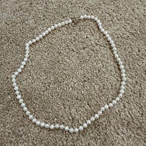 Classic White Pearl Strand Necklace